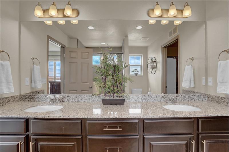 Double Sinks with Granite Counter Top