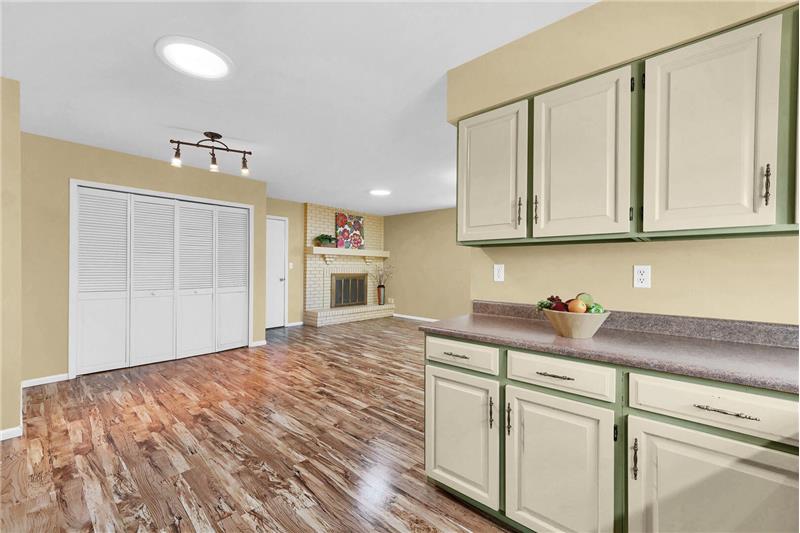 The Kitchen flows into the Nook and Family Room making it easy for the cook to join the party.