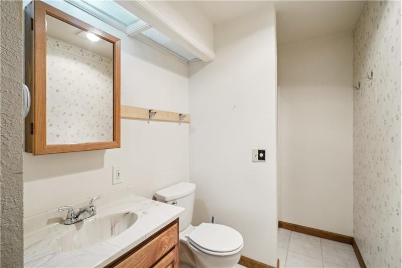 3/4 bathroom in basement