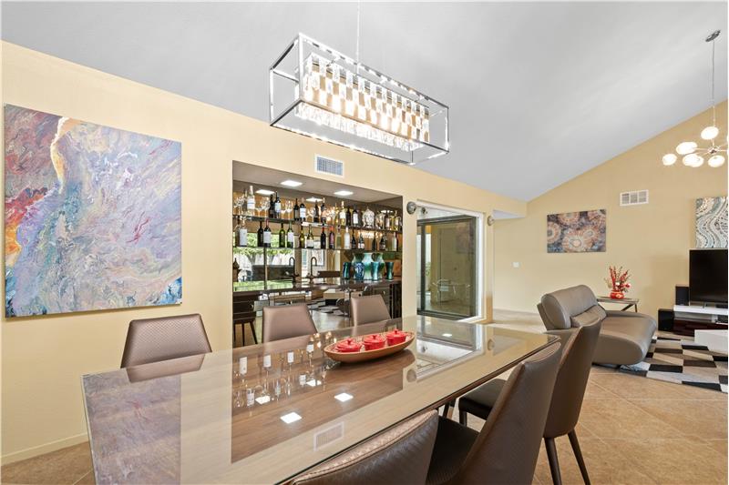 Dining Area With Wet Bar