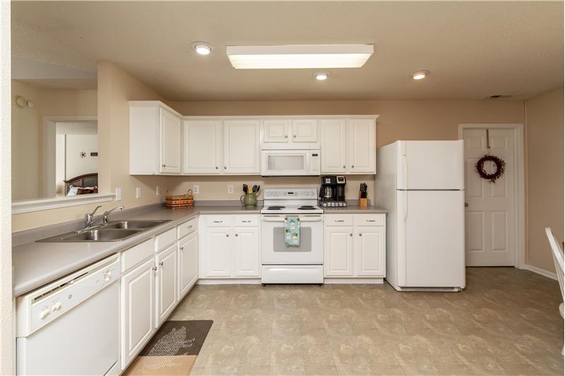 Open kitchen includes all appliances