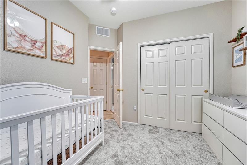 Bedroom #2 has a generous clothes closet.