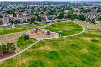 Aerial view of High Meadows Park which is walking distance from the home.