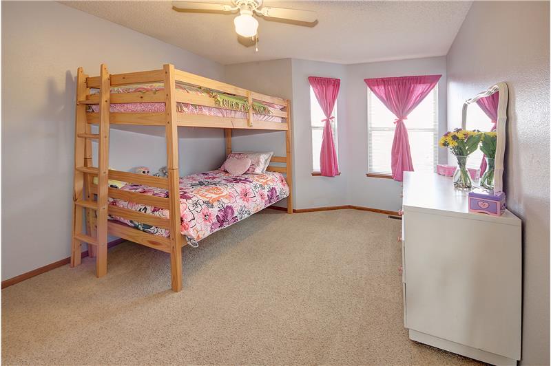 Bedroom 2 with ceiling fan