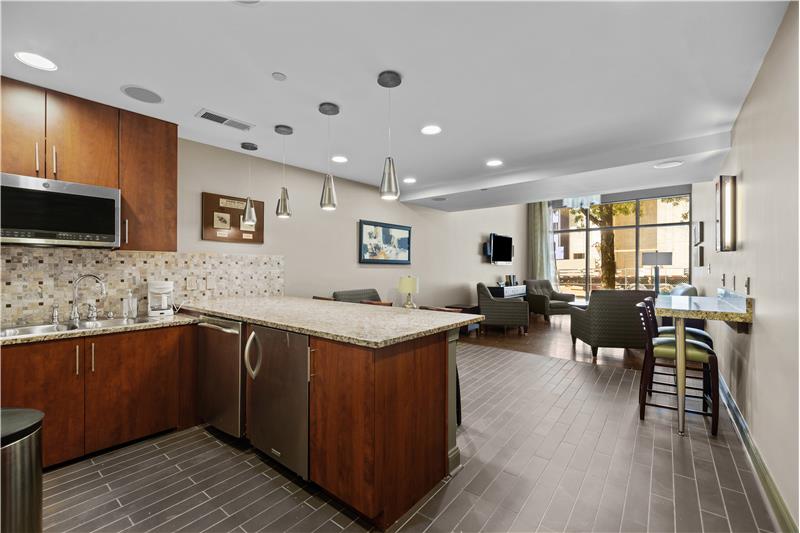 Residents lounge with kitchen
