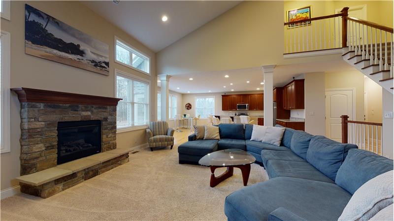 Fantastic great room with vaulted ceiling!