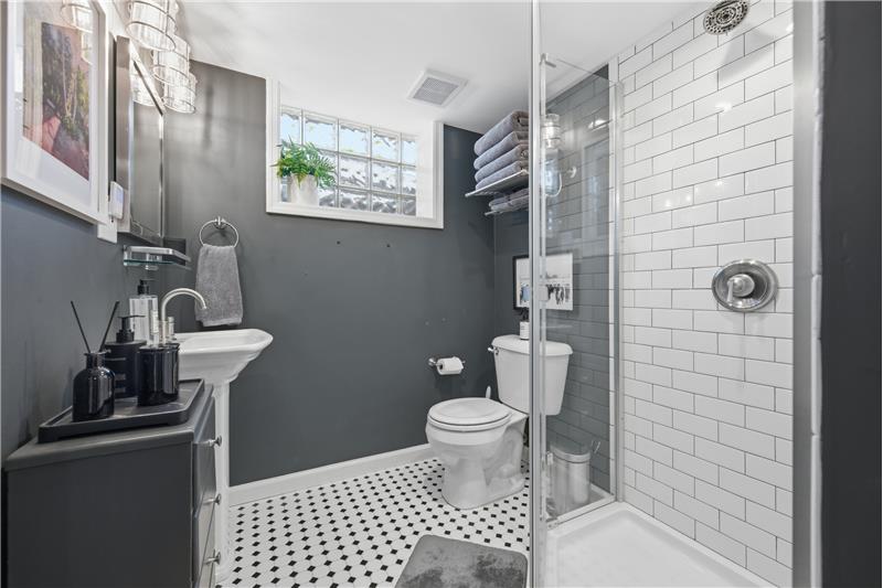 Full bath on the lower level