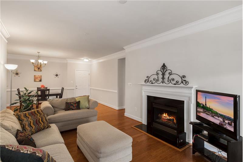 Living Room has Electric Fireplace