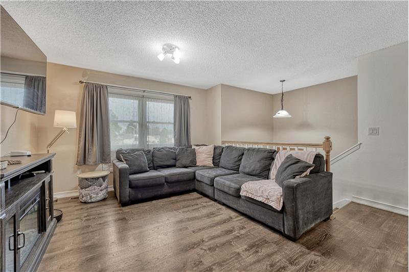 Living room with updated LVP flooring