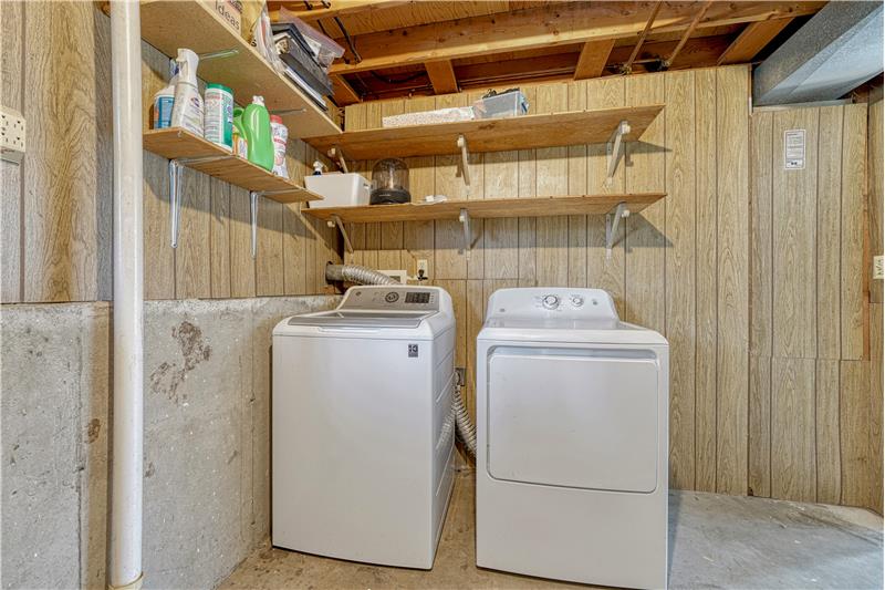 Utility room in lower level