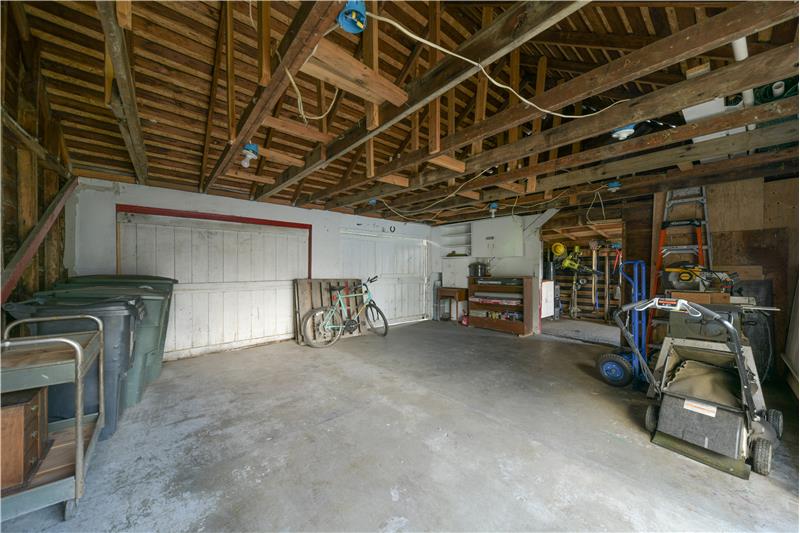 Inside garage