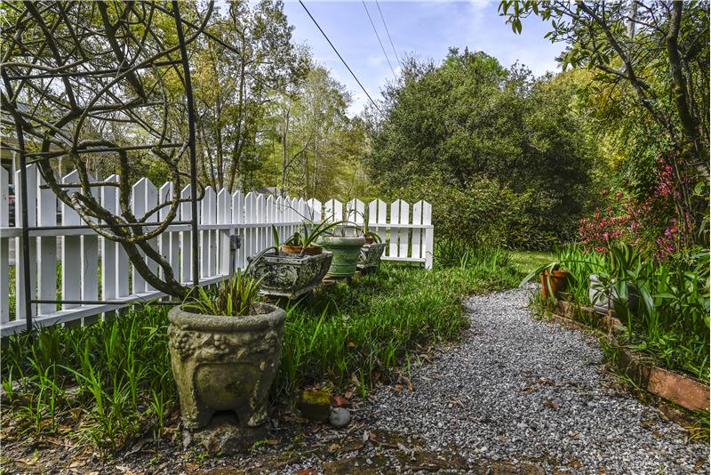 Path along front of house