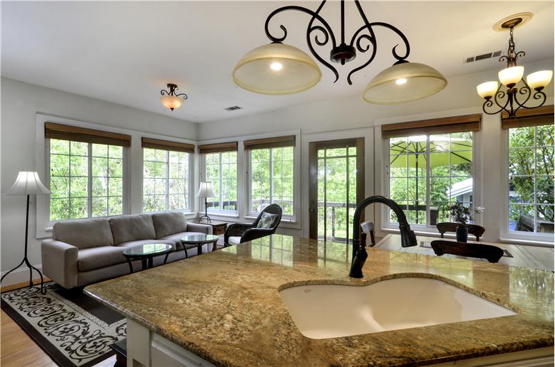 Lovely kitchen..and beautiful wooded views