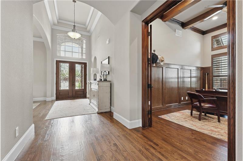 Gleaming hardwoods and tall ceilings