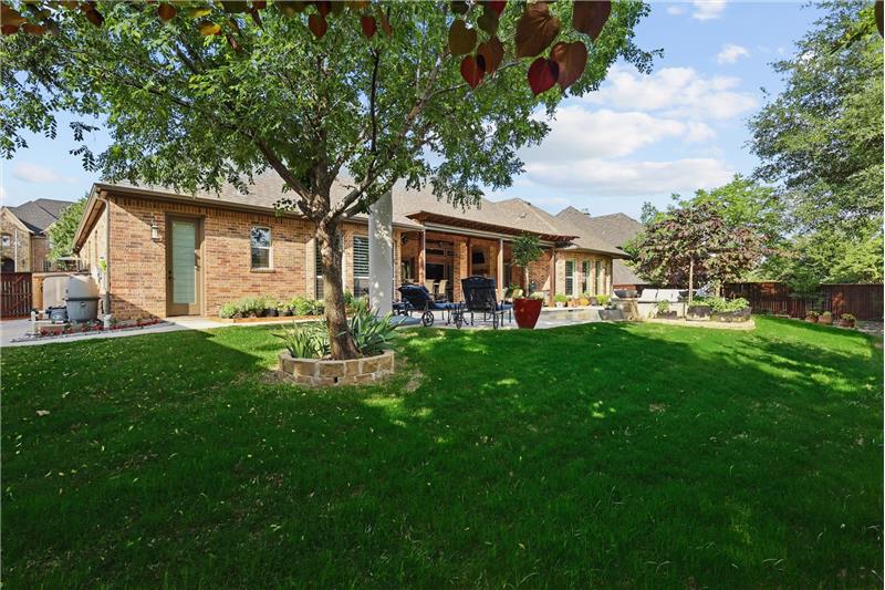 Mature trees and landscaping