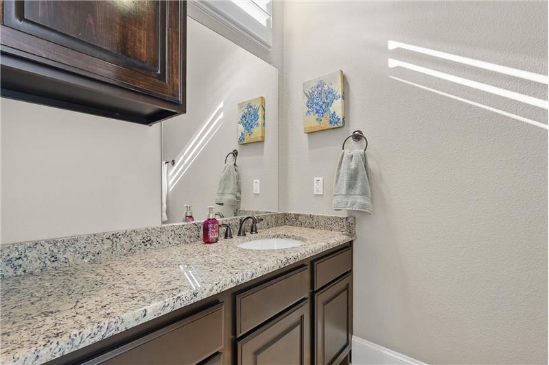 Bathroom with granite counters