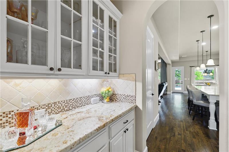Spacious butler's pantry with cabinet storage
