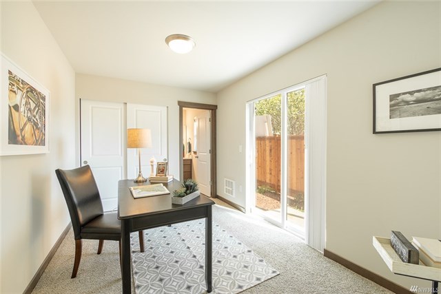 Lower bedroom, private entrance, and full bath can be used as home office
