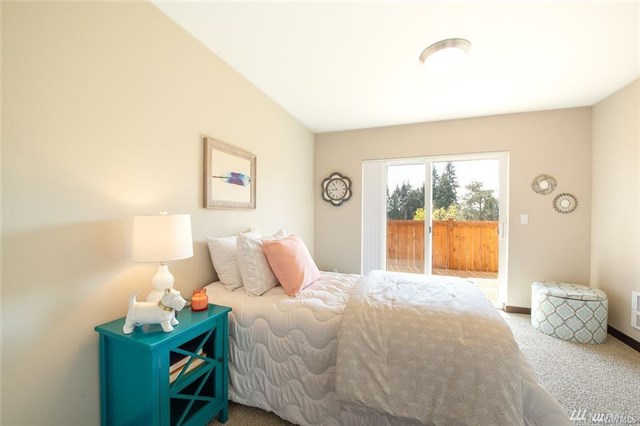 Lower bedroom, private entrance, and full bath.