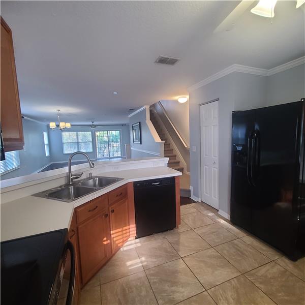 Kitchen opens to the Living/Dining Area