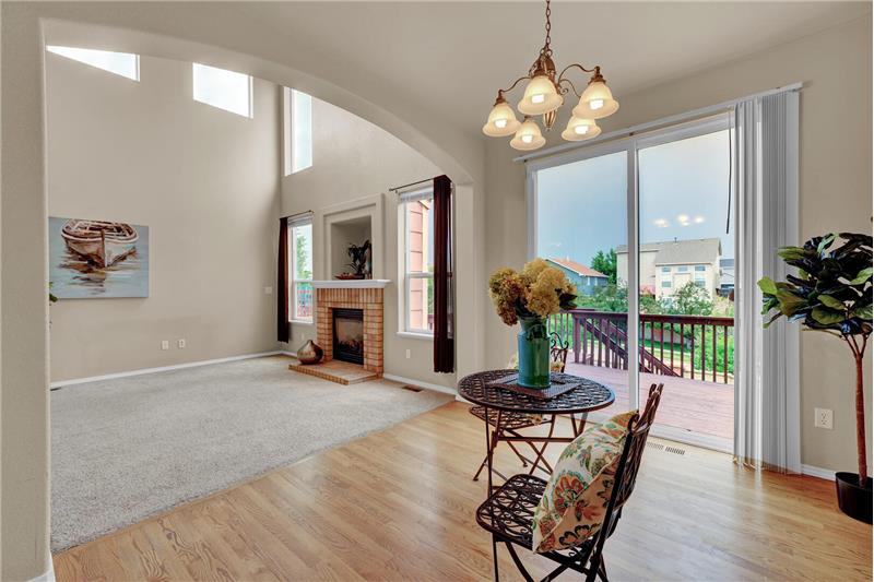 Walk-Out Dining Area into the main level Family Room