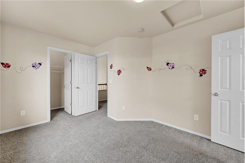 Upper-level BR #3 also has a walk-in closet