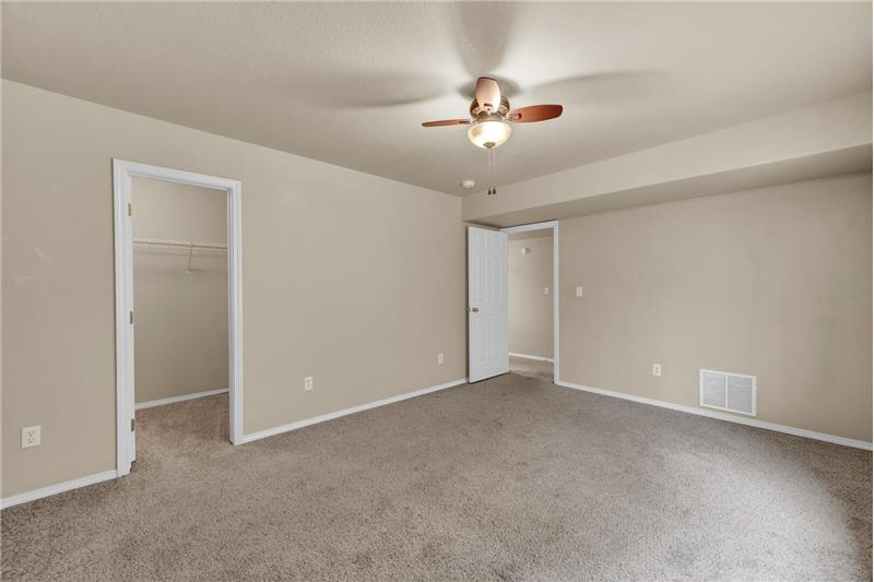 Basement Bedroom #4 also has a walk-in closet