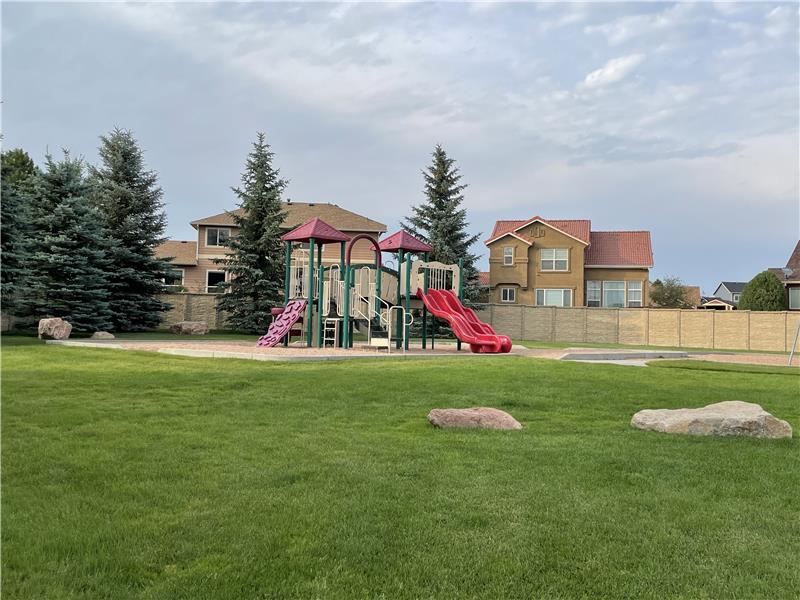 Neighborhood park is only steps away and offers an awesome playground and swing set