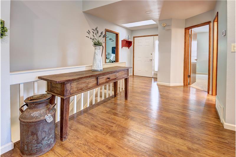 Foyer with skylight