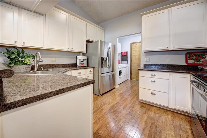 This kitchen offers abundant storage with 42