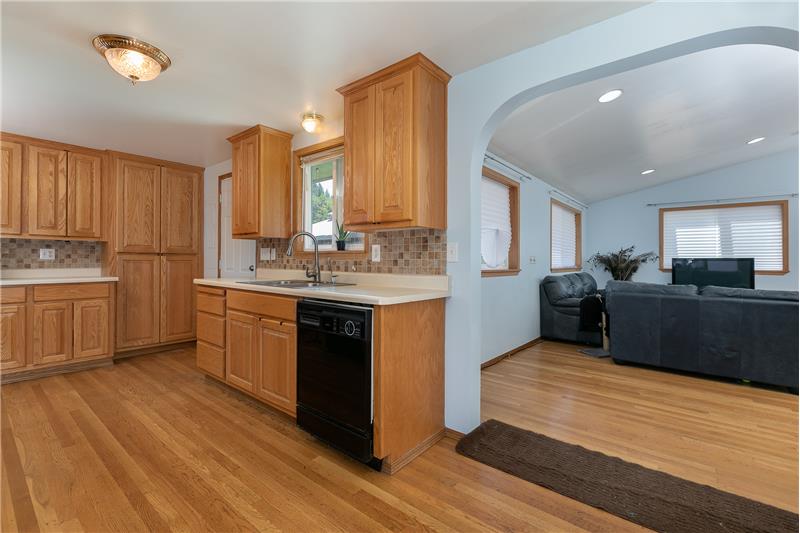 Kitchen, looking into Rec Room