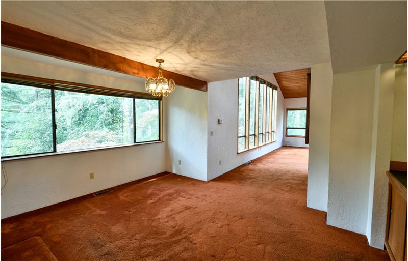 Facing back to the living room, there are so many windows to let in lots of natural light!
