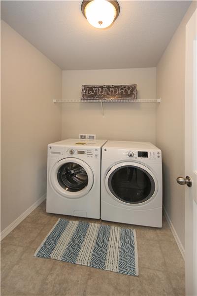 Upper level laundry room