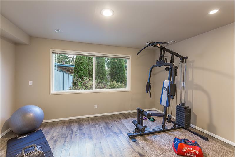 6th Bedroom is Currently being used as an Exercise Room with Newer Laminate Floors and Wonderful Views from the Window.