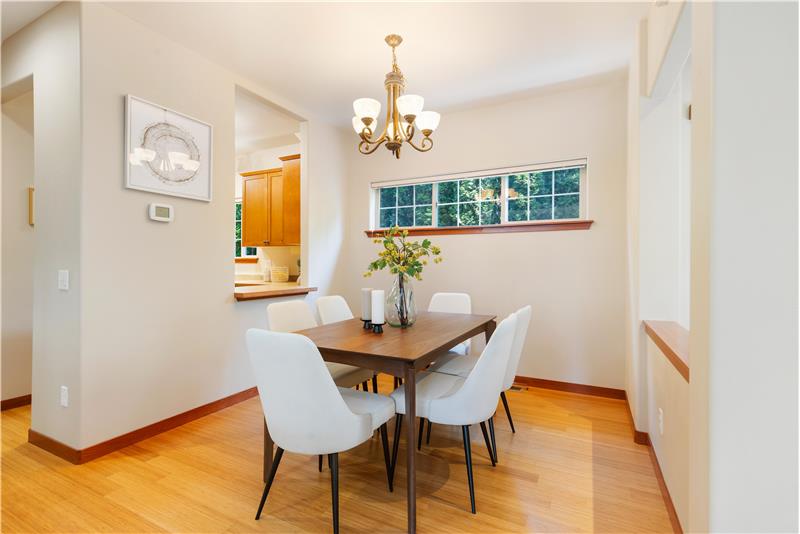 Bright Dining Room is right next to the kitchen