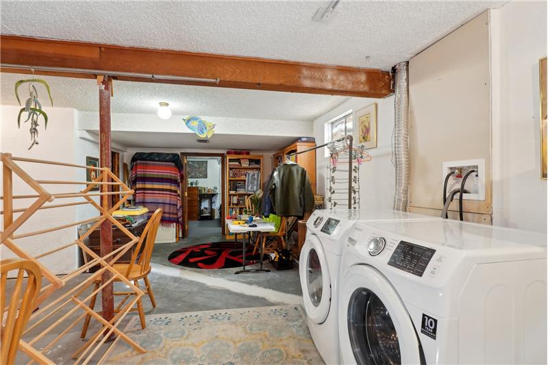 High-efficiency laundry machines included