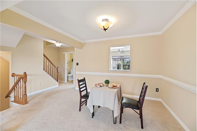 Dining Room with Pass Thru Window to Kitchen