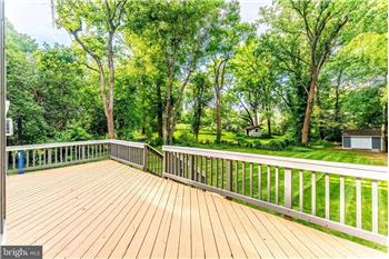 Deck and backyard view