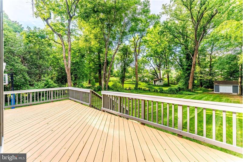 Deck and backyard view