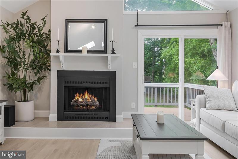 Wood burning fireplace