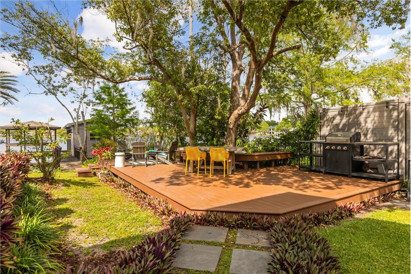 Deck overlooking the lake