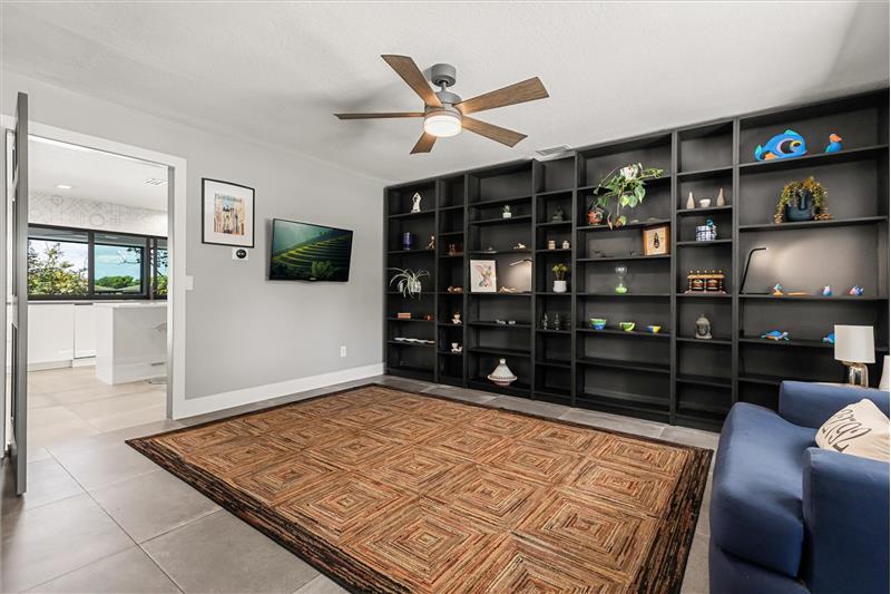 Library Downstairs leads into Kitchen