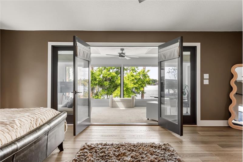 Doors leading to bonus room in Primary Suite