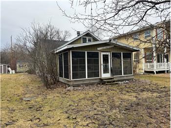 Porch with view of lake