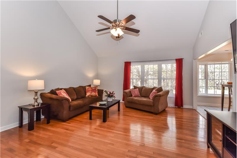 Great Room: spacious, open great room with vaulted ceiling.
