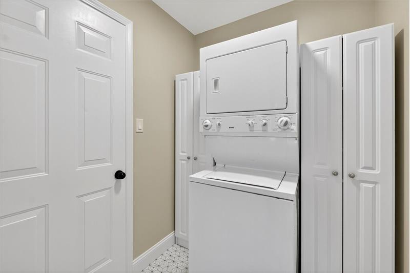 Laundry room off garage