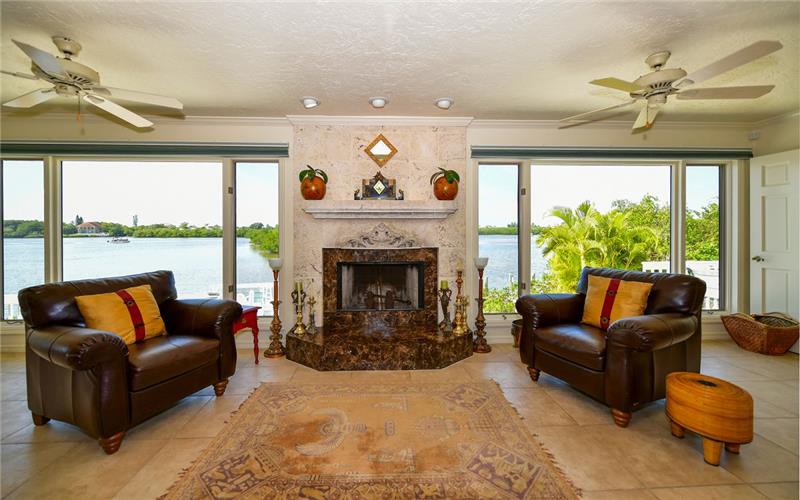 Coral Stone Wood burning Fireplace