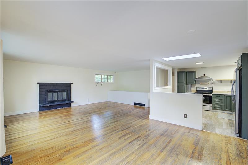 View of Kitchen Dining and Living room