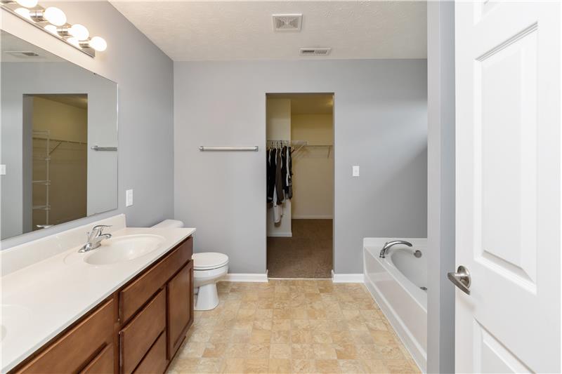 Master Bathroom, double sinks & walk-in closet - 8429 Bushypark Dr. Brownsburg, IN 46112