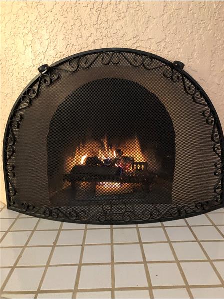 Cozy beehive wood-burning fireplace